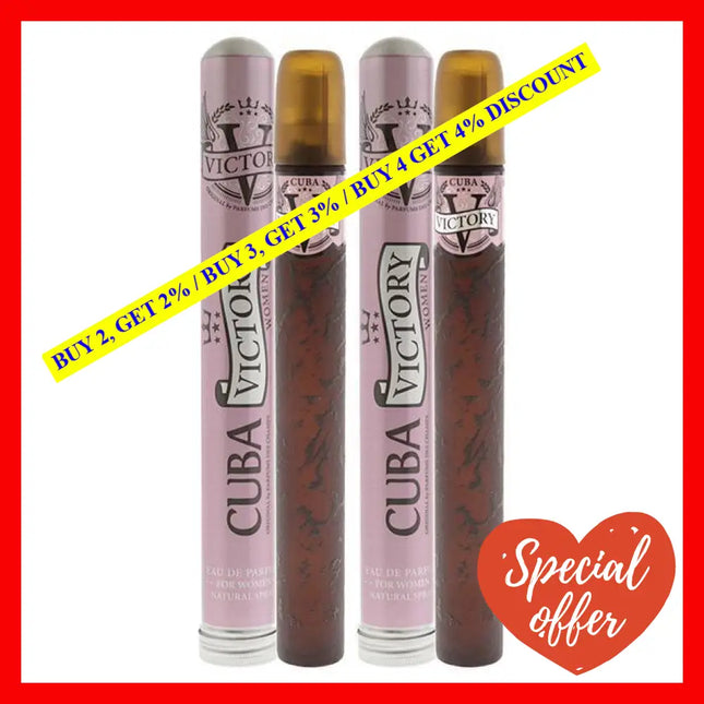 Victory By Cuba For Women - 1.17 Oz Edp Spray Pack Of 2