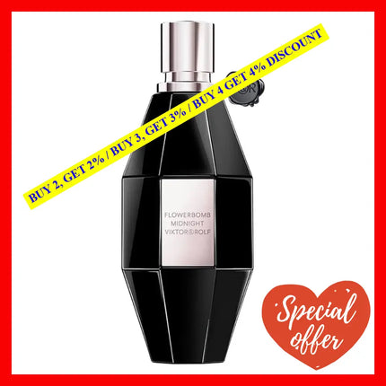 Viktor And Rolf Flowerbomb Midnight For Women Edp Ml Spray 3.4 Oz / 100 Ml