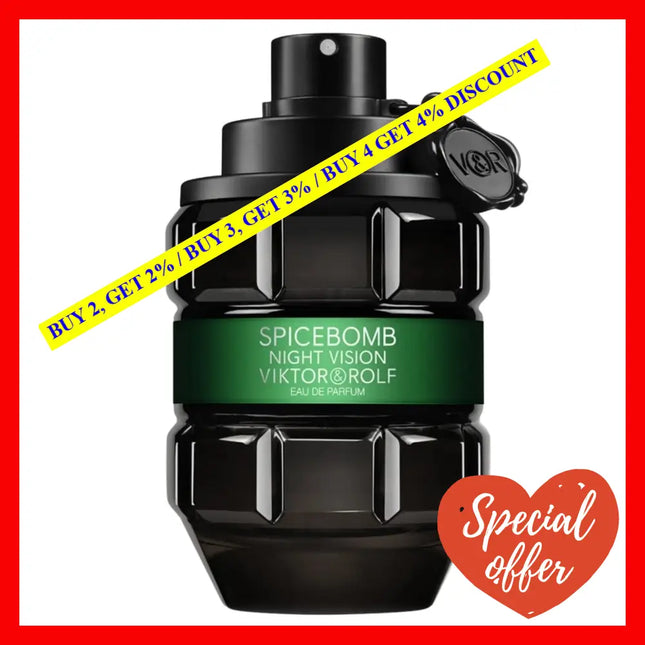 Viktor And Rolf Spicebomb Night Vision Edp For Men 3.04 Oz 90 Ml Spray Oz
