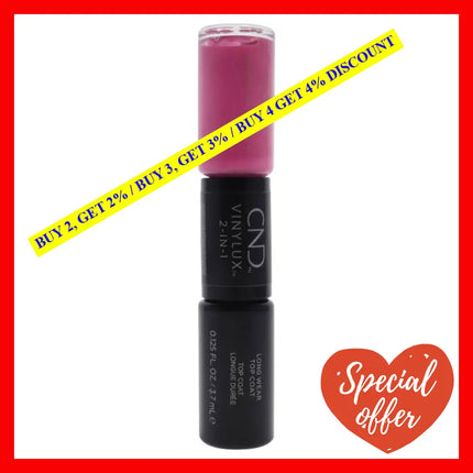 Vinylux 2-In-1 Long Wear - 121 Hot Pop Pink By Cnd For Women 0.25 Oz Nail Polish