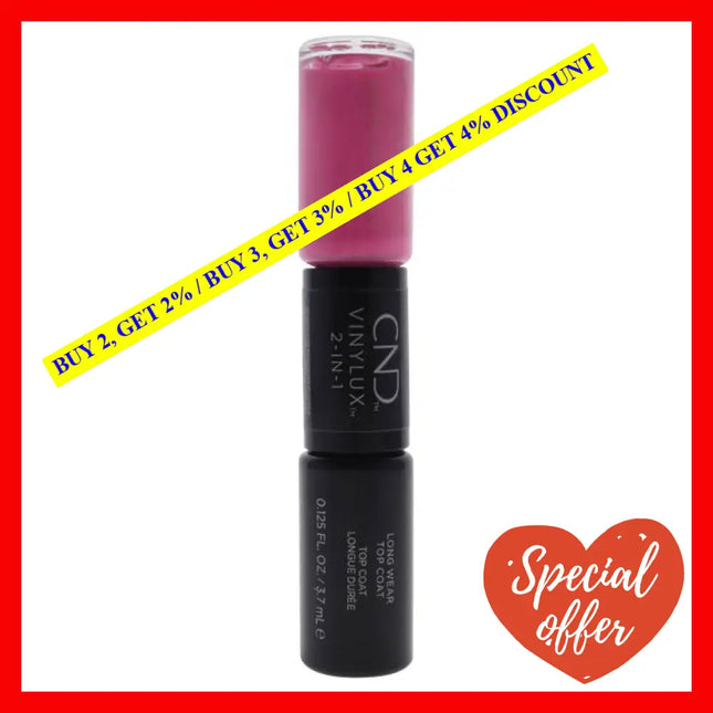 Vinylux 2-In-1 Long Wear - 121 Hot Pop Pink By Cnd For Women 0.25 Oz Nail Polish