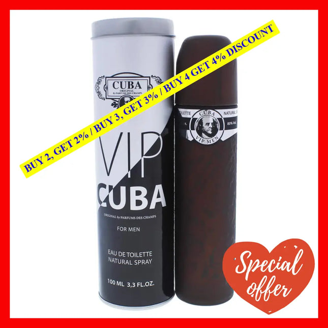 Vip By Cuba For Men - 3.3 Oz Edt Spray