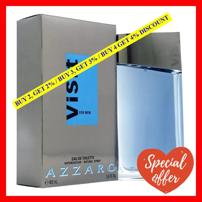 Visit By Azzaro For Men - 3.4 Oz Edt Spray