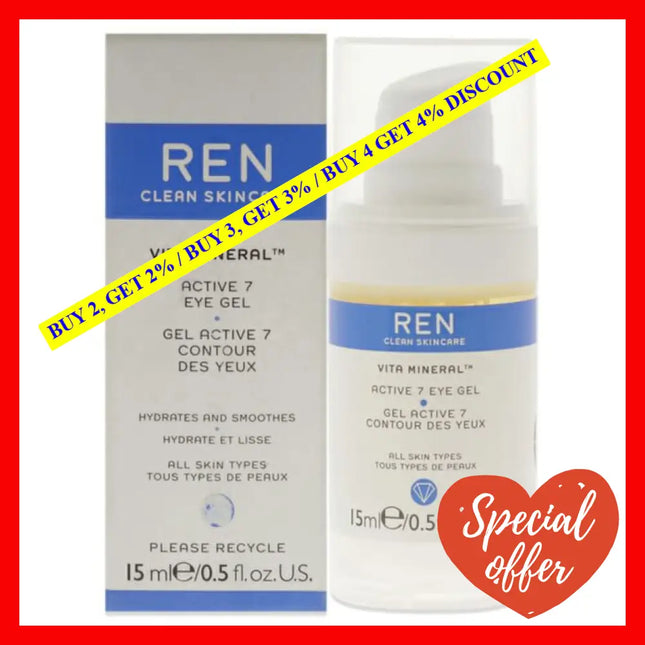 Vita Mineral Active 7 Eye Gel By Ren For Unisex - 0.5 Oz