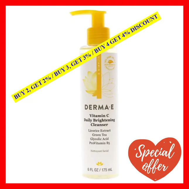 Vitamin C Daily Brightening Cleanser By Derma-E For Unisex - 6 Oz