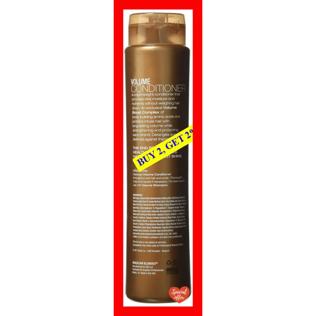 Volume Conditioner By Brazilian Blowout For Unisex - 12 Oz