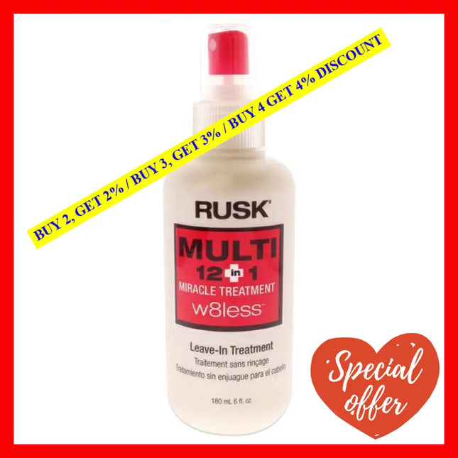 W8Less Multi 12 In 1 Miracle Leave-In Treatment By Rusk For Unisex - 6 Oz