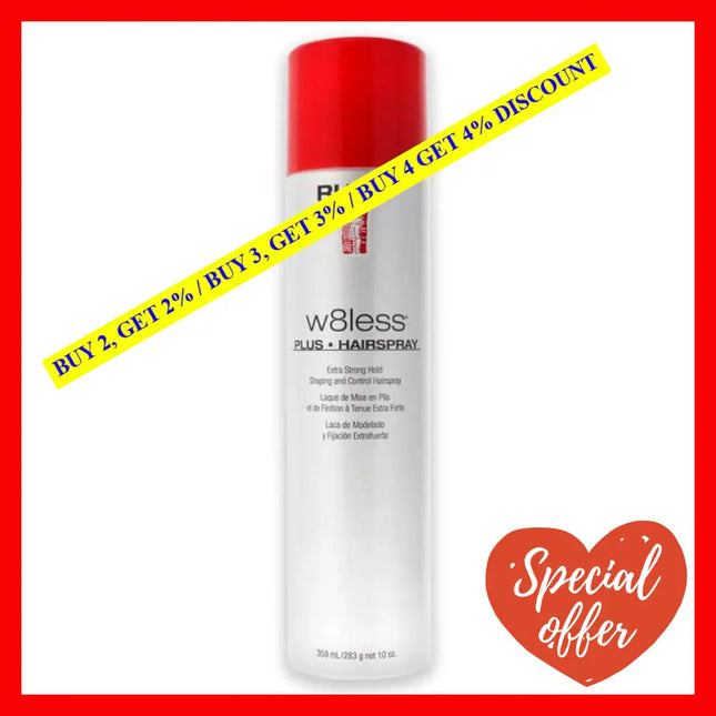 W8Less Plus Extra Strong Hold Shaping And Control Hairspray By Rusk For Unisex - 10 Oz Hair Spray