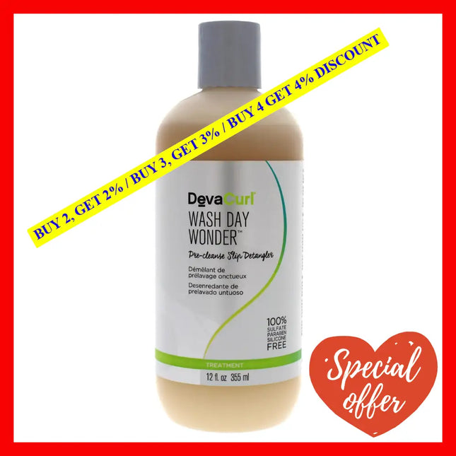 Wash Day Wonder Pre-Cleanse Slip Detangler By Devacurl For Unisex - 12 Oz