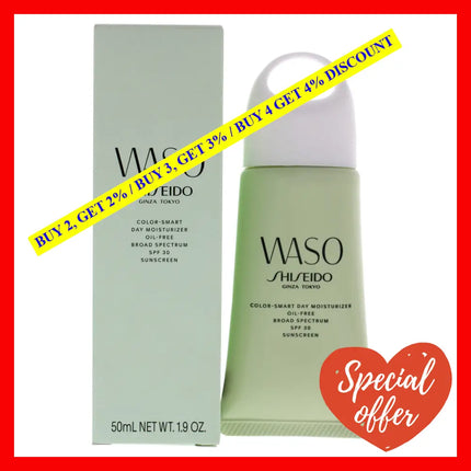 Waso Color-Smart Day Moisturizer Oil-Free Spf 30 By Shiseido For Women - 1.9 Oz
