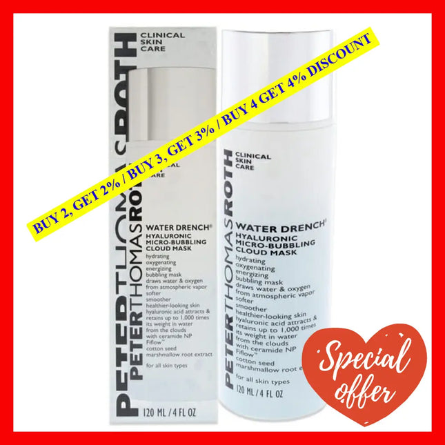 Water Drench Hyaluronic Micro-Bubbling Cloud Mask By Peter Thomas Roth For Women - 4 Oz