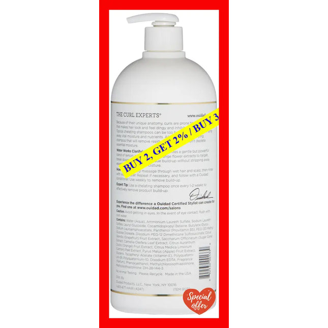 Water Works Clarifying Shampoo By Ouidad For Unisex - 33.8 Oz