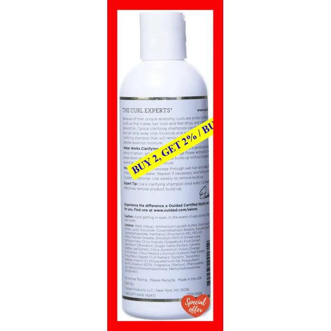 Water Works Clarifying Shampoo By Ouidad For Unisex - 8.5 Oz