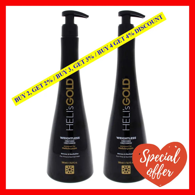 Weightless Conditioner By Helis Gold For Unisex - 16.9 Oz Pack Of 2