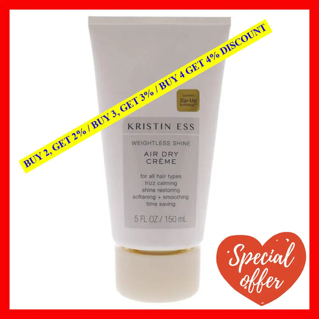 Weightless Shine Air Dry Creme By Kristin Ess For Unisex - 5 Oz Cream