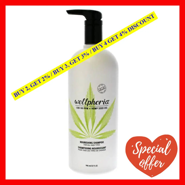Wellphoria Cbd Nourishing Shampoo By Zotos For Unisex - 32 Oz