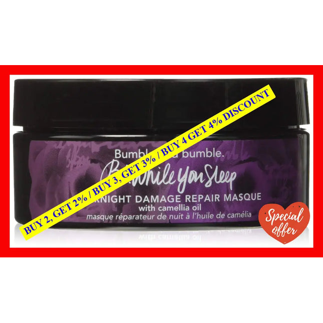 While You Sleep Overnight Damage Repair Masque By Bumble And For Unisex - 6.4 Oz