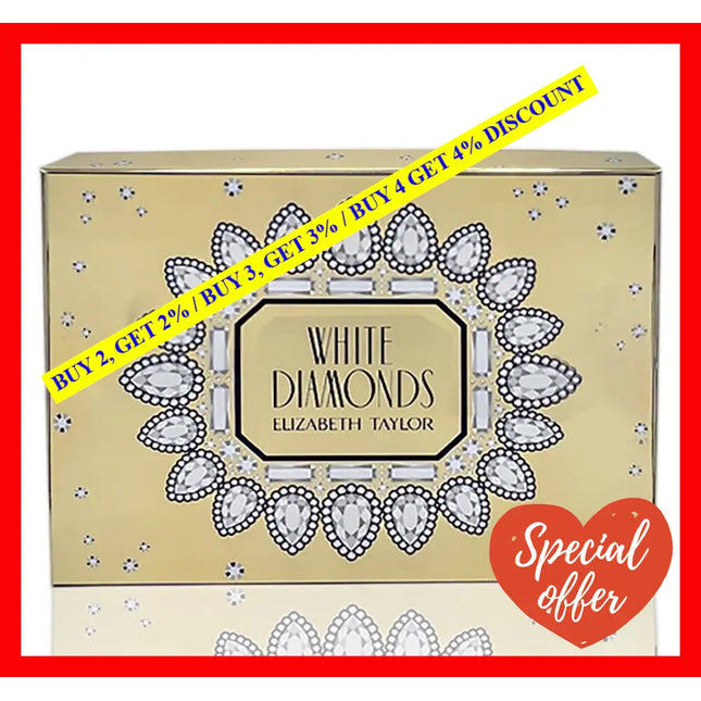 White Diamonds By Elizabeth Taylor For Women - 3 Pc Gift Set 3.3Oz Edt Spray Body Lotion Wash