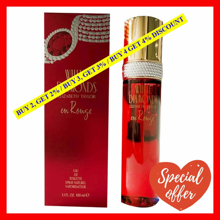White Diamonds En Rouge By Elizabeth Taylor For Women - 3.3 Oz Edt Spray