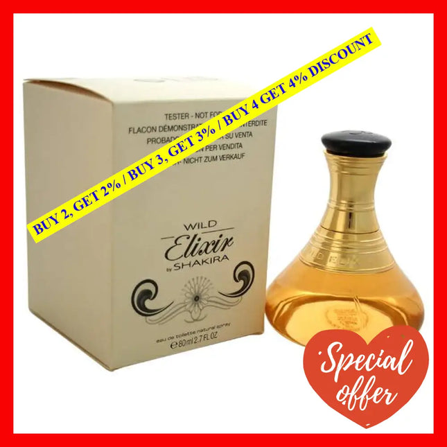 Wild Elixir By Shakira For Women - 2.7 Oz Edt Spray (Tester)