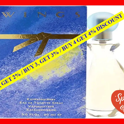 Wings By Giorgio Beverly Hills For Women - 3 Oz Edt Spray