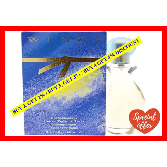 Wings By Giorgio Beverly Hills For Women - 3 Oz Edt Spray