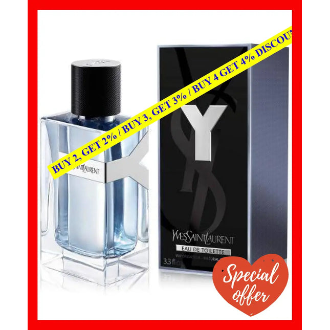 Y By Ysl 3.3 Eau De Toilette Spray For Men (New)