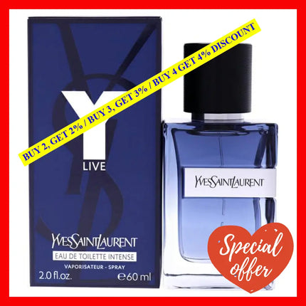 Y Live Intense By Yves Saint Laurent For Men - 2 Oz Edt Spray