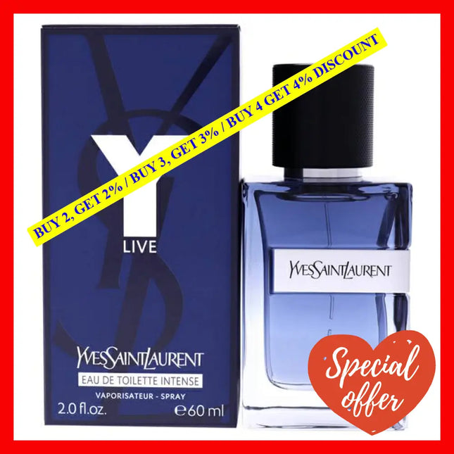 Y Live Intense By Yves Saint Laurent For Men - 2 Oz Edt Spray