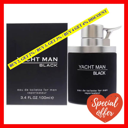 Yacht Man Black By Myrurgia For Men - 3.4 Oz Edt Spray