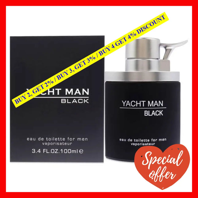 Yacht Man Black By Myrurgia For Men - 3.4 Oz Edt Spray