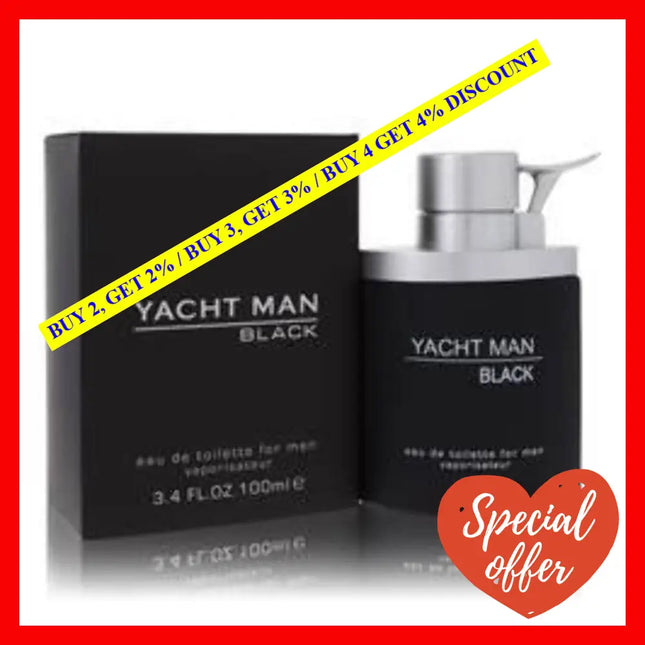 Yacht Man Black By Myrurgia For Men - 3.4 Oz Edt Spray