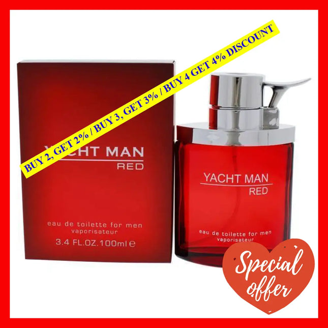 Yacht Man Red By Myrurgia For Men - 3.4 Oz Edt Spray
