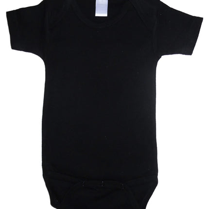 Black Interlock Short Sleeve Onezies 0010B.BLACK