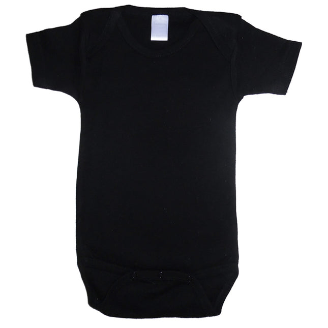 Black Interlock Short Sleeve Onezies 0010B.BLACK