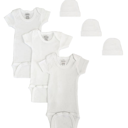 Preemie Unisex Baby Onezies and Caps - 6 Pack NC_0226
