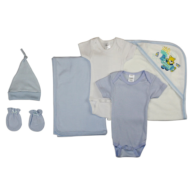 Newborn Baby Boy 6 Pc Layette Baby Shower Gift Set LS_0004