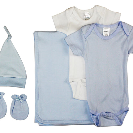 Newborn Baby Boy 5 Pc Layette Baby Shower Gift Set LS_0003