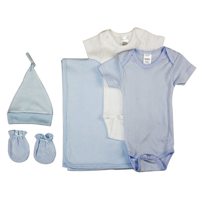 Newborn Baby Boy 5 Pc Layette Baby Shower Gift Set LS_0003