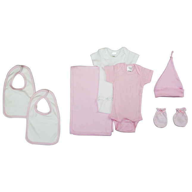 Newborn Baby Girl 7 Pc Layette Gift Set LS_0008
