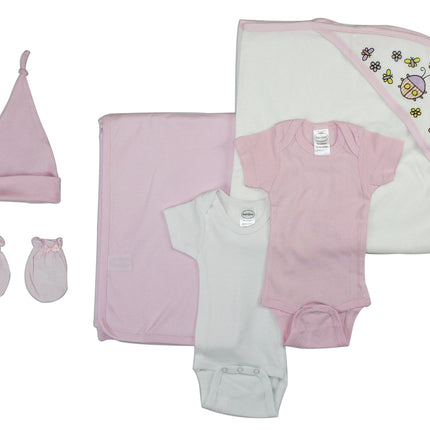 Newborn Baby Girl 6 Pc Layette Baby Shower Gift Set LS_0010
