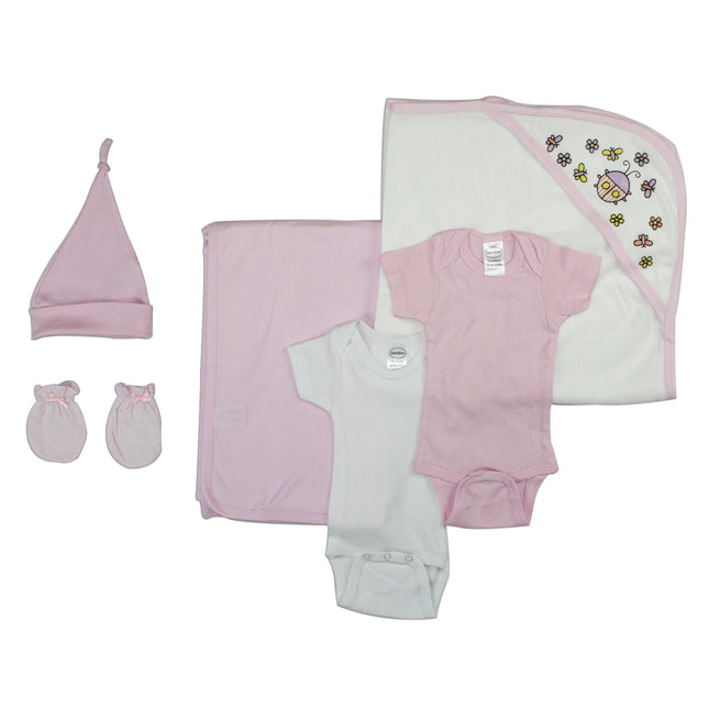 Newborn Baby Girl 6 Pc Layette Baby Shower Gift Set LS_0010