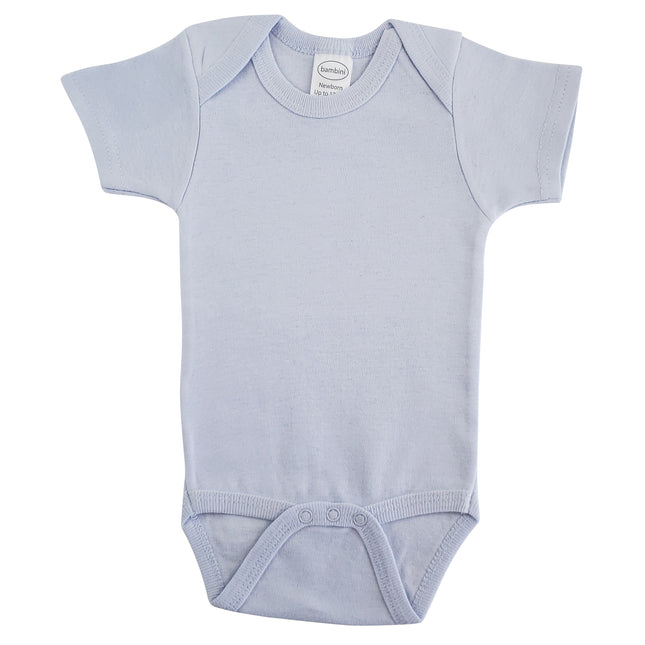 Interlock Blue Short Sleeve Onezie 0020B