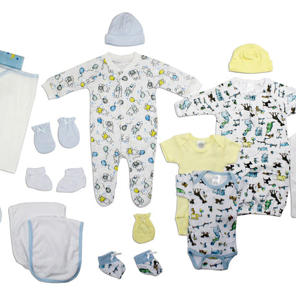 Newborn Baby Boy 19 Pc Layette Baby Shower Gift Set LS_0016