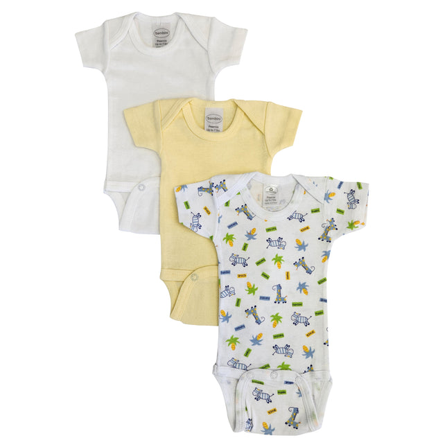 Baby Boy, Baby Girl, Unisex Short Sleeve Onezies Variety (Pack of 3) NC_0230