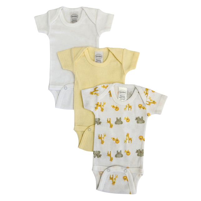Baby Boy, Baby Girl, Unisex Short Sleeve Onezies Variety (Pack of 3) NC_0235