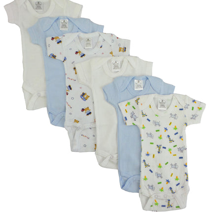 Preemie Boys Short Sleeve Printed 6 Pack 004P_004P