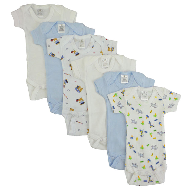 Preemie Boys Short Sleeve Printed 6 Pack 004P_004P