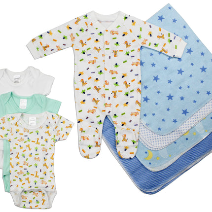 Newborn Baby Boy 8 Pc Layette Baby Shower Gift Set LS_0021