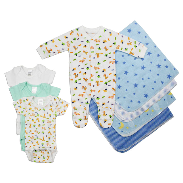 Newborn Baby Boy 8 Pc Layette Baby Shower Gift Set LS_0021